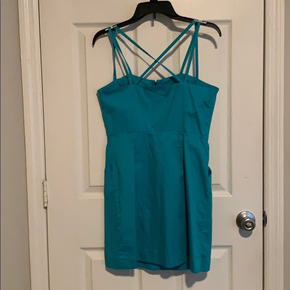 Turquoise mini dress - Picture 3 of 3
